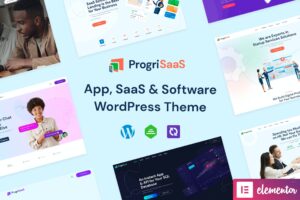 ProgriSaaS Creative Landing Page WP Theme