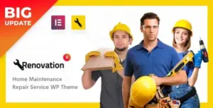 Renovation Repair Service, Home Maintenance Elementor WP Theme