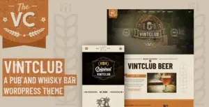 VintClub A Pub and Whisky Bar WP Theme