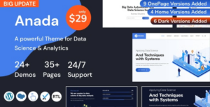 Anada Data Science & Analytics Saas WP Theme