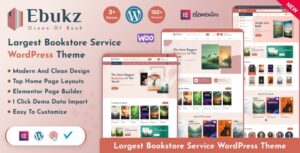 Ebukz eBook & eReading Shop WP Theme