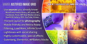 Justified Image Grid Premium WP Gallery