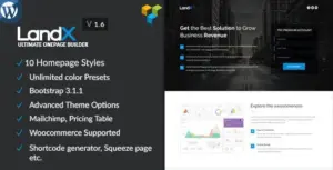 LandX Multi-Purpose Landing WP Theme