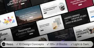 Resonance Modern Multipurpose One/Multi Page WP Theme