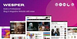 Wesper WP Theme for Blogs & Magazines