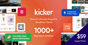 Kicker Multipurpose Blog Magazine WP Theme