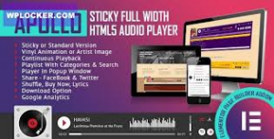 Apollo Sticky Full Width HTML5 Audio Player Elementor Widget Addon