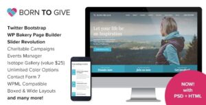 Born To Give Charity Crowdfunding WP Theme