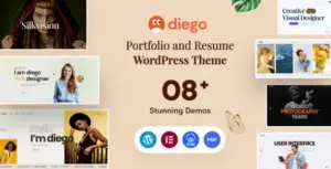 Diego Creative Personal Portfolio & Resume WP Theme