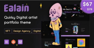 Ealain Digital Artist Creative Portfolio WP Theme + Figma