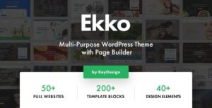 Ekko Multi-Purpose WP Theme with Page Builder