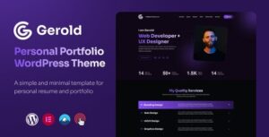 Gerold Personal Portfolio WP Theme