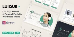 Luique Personal Portfolio WP Theme