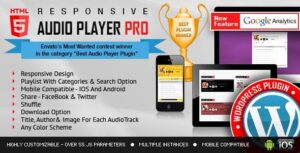 Responsive HTML5 Audio Player PRO WP Plugin