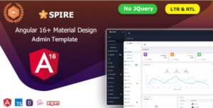 Spire (9 January 2026) Angular 16+ Material Design Admin Dashboard Template