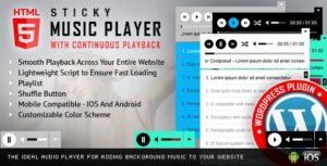 Sticky HTML5 Music Player WP Plugin