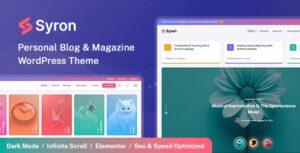 Syron Personal Blog & Magazine WP Theme