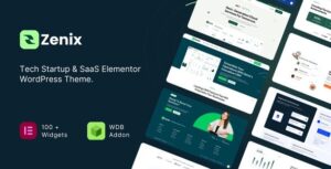 Zenix Tech Startup & SaaS WP Theme