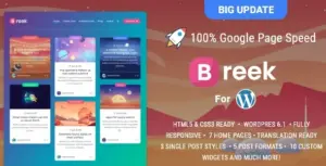 Breek Minimal Masonry Themes for WP