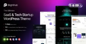 BrightHub SaaS & Tech Startup WP Theme