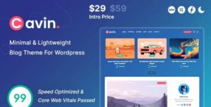 Cavin Minimal & Lightweight WP Blog Theme