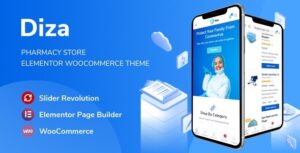 Diza Pharmacy Store Elementor Woo Theme