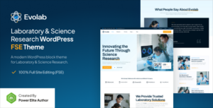 Evolab Laboratory & Science Research Gutenverse FSE WP Block Theme