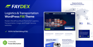 Faydex Logistics and Transportation Gutenverse FSE WP Block Theme