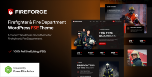 Fireforce Firefighter Department Gutenverse FSE WP Block Theme