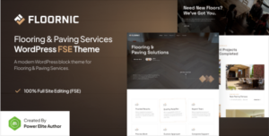 Floornic Flooring and Paving Services Gutenverse FSE WP Block Theme
