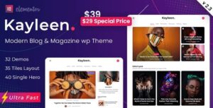 Kayleen Blog & Magazine WP Theme