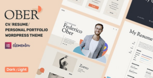 Ober CV Resume WP Theme