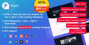 Plurk (12 February 2026) Tailwind CSS Multipurpose Landing Templates