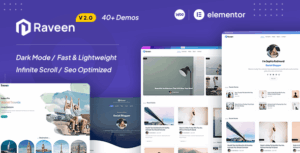 Raveen Personal Blog & Magazine WP Theme