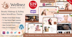 Wellnez Beauty Spa Wellness Salon WP Theme