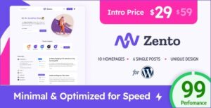 Zento Modern & Lightweight Blog for WP