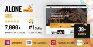 Alone Charity Multipurpose Non-profit WP Theme