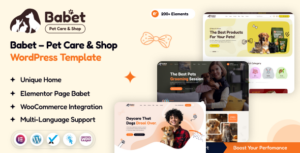 Babet Pet Care & Shop WP Theme