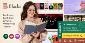 Blacks Bookstore, Book Cafe & Writer WP Theme