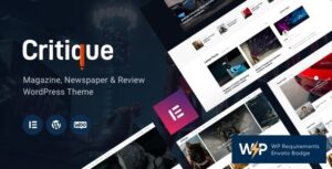 Critique Magazine, Newspaper & Review WP Theme