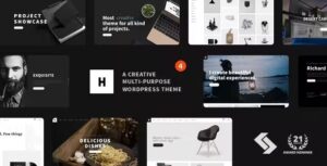 Heli Minimal Creative Black and White WP Theme