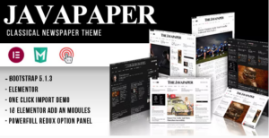 Javapaper Classic Newspaper Theme