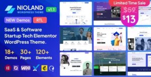 Nioland SaaS & Software Startup Tech WP Theme