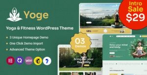 Yoge Fitness and Yoga WP Theme