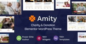 Amity Charity & Donation Elementor WP Theme