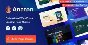 Anaton SaaS Landing Page WP Theme