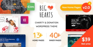 BigHearts Charity & Donation WP Theme