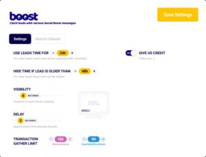 * Boost WP Plugin
