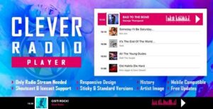 CLEVER HTML5 Radio Player With History Shoutcast and Icecast WP Plugin