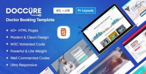 Doccure Clinics and Doctors Online Appointment Booking HTML Template (Practo Clone)